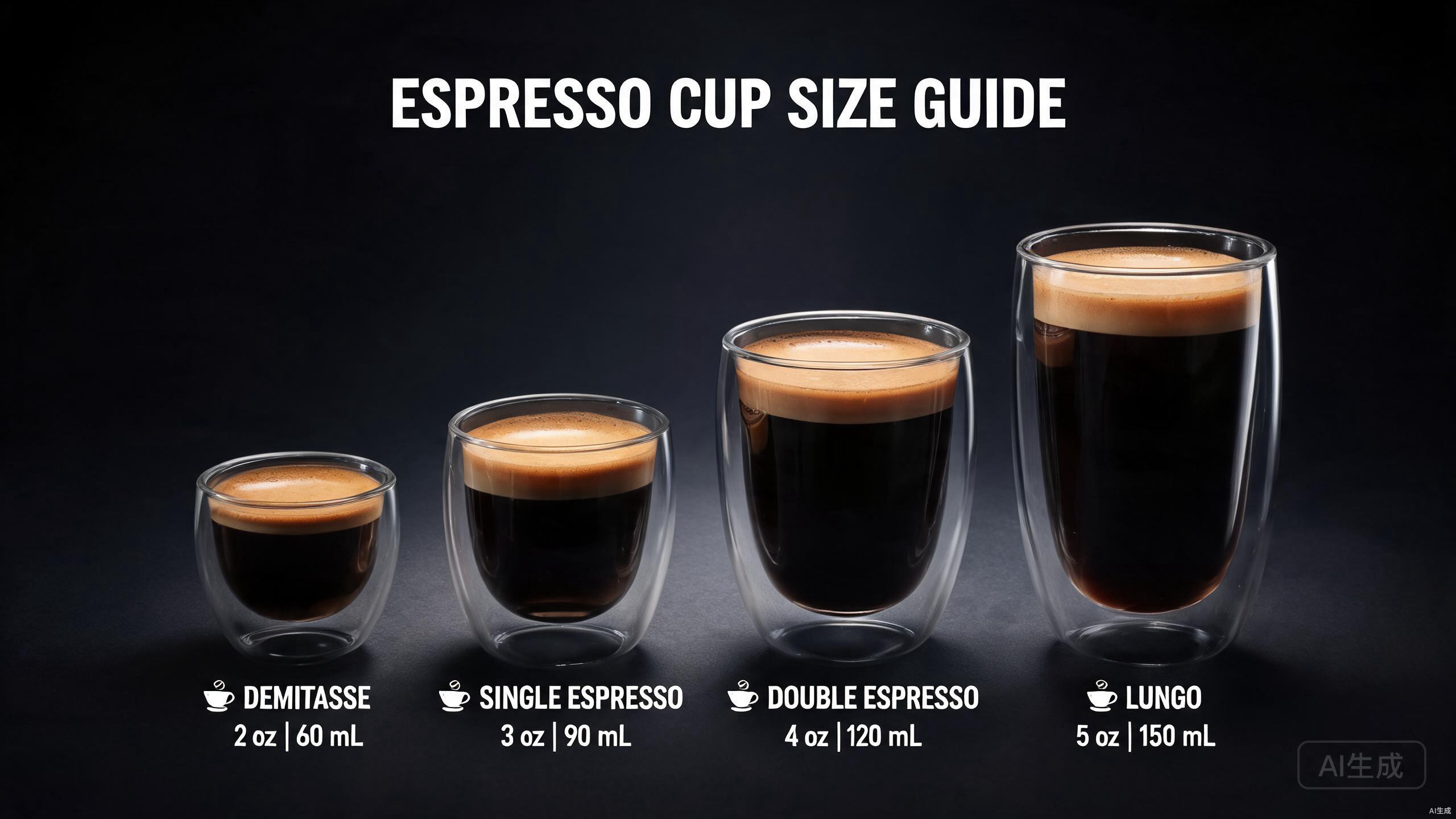 MESNEY 6.7oz Double Wall Espresso Cups set of 2
